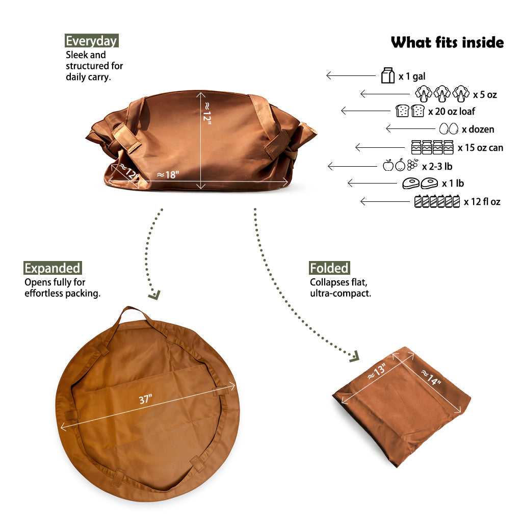 Foldable High-Capacity Market Tote