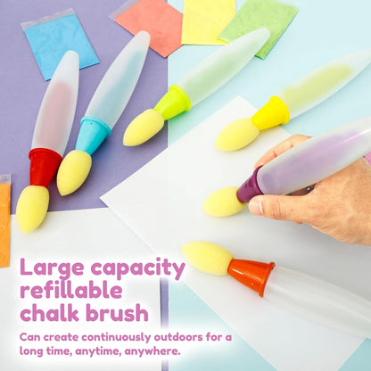 🌈Sidewalk Chalk Paint Brush Set – Just Add Water & Create Instantly!