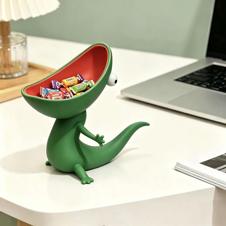 🔥HOT SALE 49% OFF 🔥 Cute big-mouthed lizard soap dish, fun resin/3D-printed lizard sink stand
