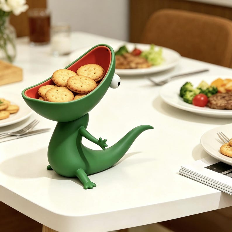 🔥HOT SALE 49% OFF 🔥 Cute big-mouthed lizard soap dish, fun resin/3D-printed lizard sink stand