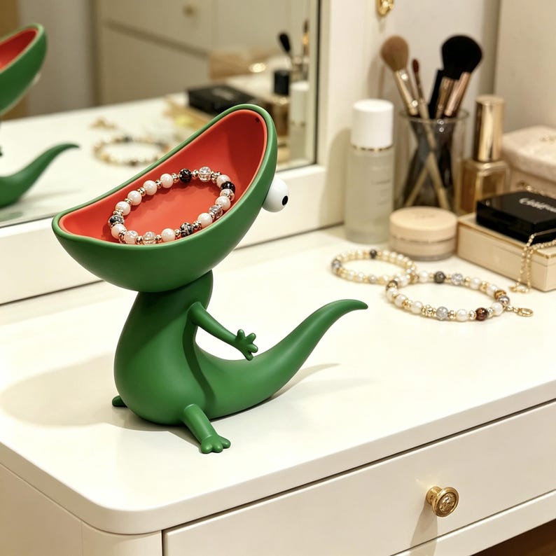 🔥HOT SALE 49% OFF 🔥 Cute big-mouthed lizard soap dish, fun resin/3D-printed lizard sink stand