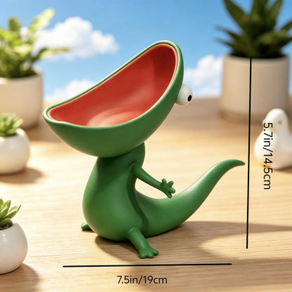 🔥HOT SALE 49% OFF 🔥 Cute big-mouthed lizard soap dish, fun resin/3D-printed lizard sink stand