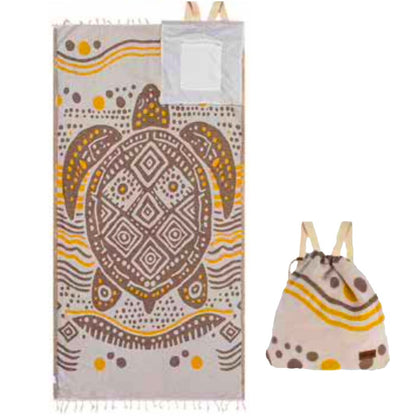🔥HOT SALE 49% OFF 🔥2-in-1 beach towel bag – converts into a rucksack, with an internal zipped pocket