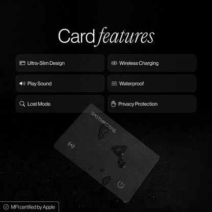 SPOTMINDERS. Tracking Card