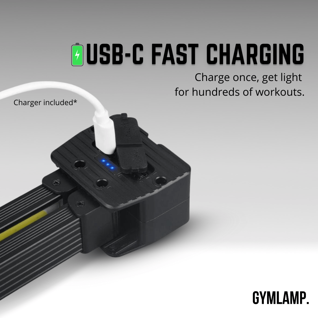 Gym Lamp for Posing, Gym Light Posing Lights for Bodybuilding, Portable Magnet LED Flashlight with 7th Gear Dimming & 180 Degree Folding USB Rechargeable Gym Lighting