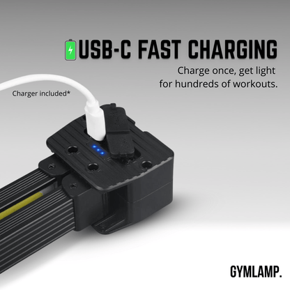 Gym Lamp for Posing, Gym Light Posing Lights for Bodybuilding, Portable Magnet LED Flashlight with 7th Gear Dimming & 180 Degree Folding USB Rechargeable Gym Lighting