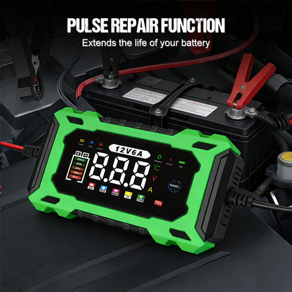 12V 6A Smart Car Battery Charger with Pulse Repair Function
