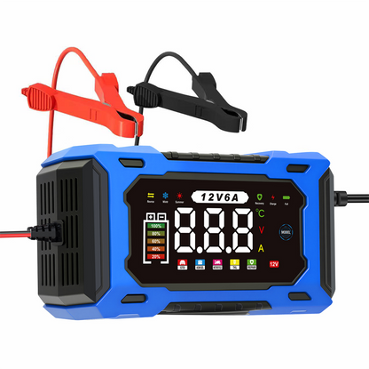 12V 6A Smart Car Battery Charger with Pulse Repair Function