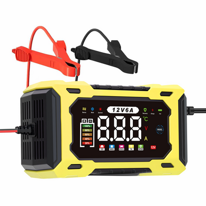 12V 6A Smart Car Battery Charger with Pulse Repair Function