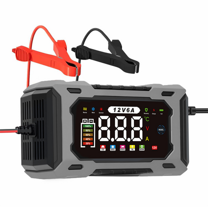 12V 6A Smart Car Battery Charger with Pulse Repair Function