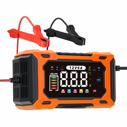 12V 6A Smart Car Battery Charger with Pulse Repair Function