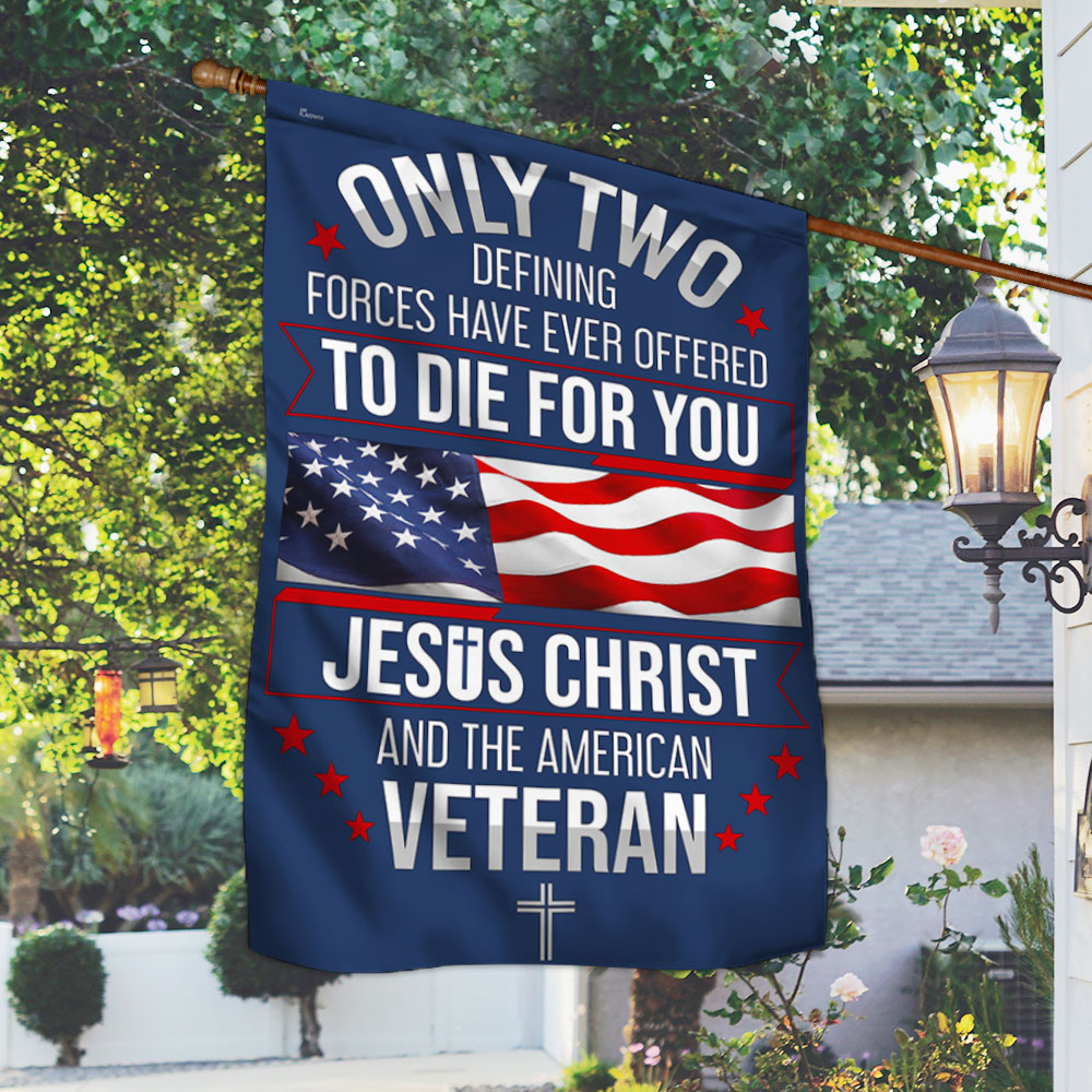 Veterans Day Flag, Veteran Only Two Defining Forces Have Ever Offered To Die For You Jesus Christ and the American Flag